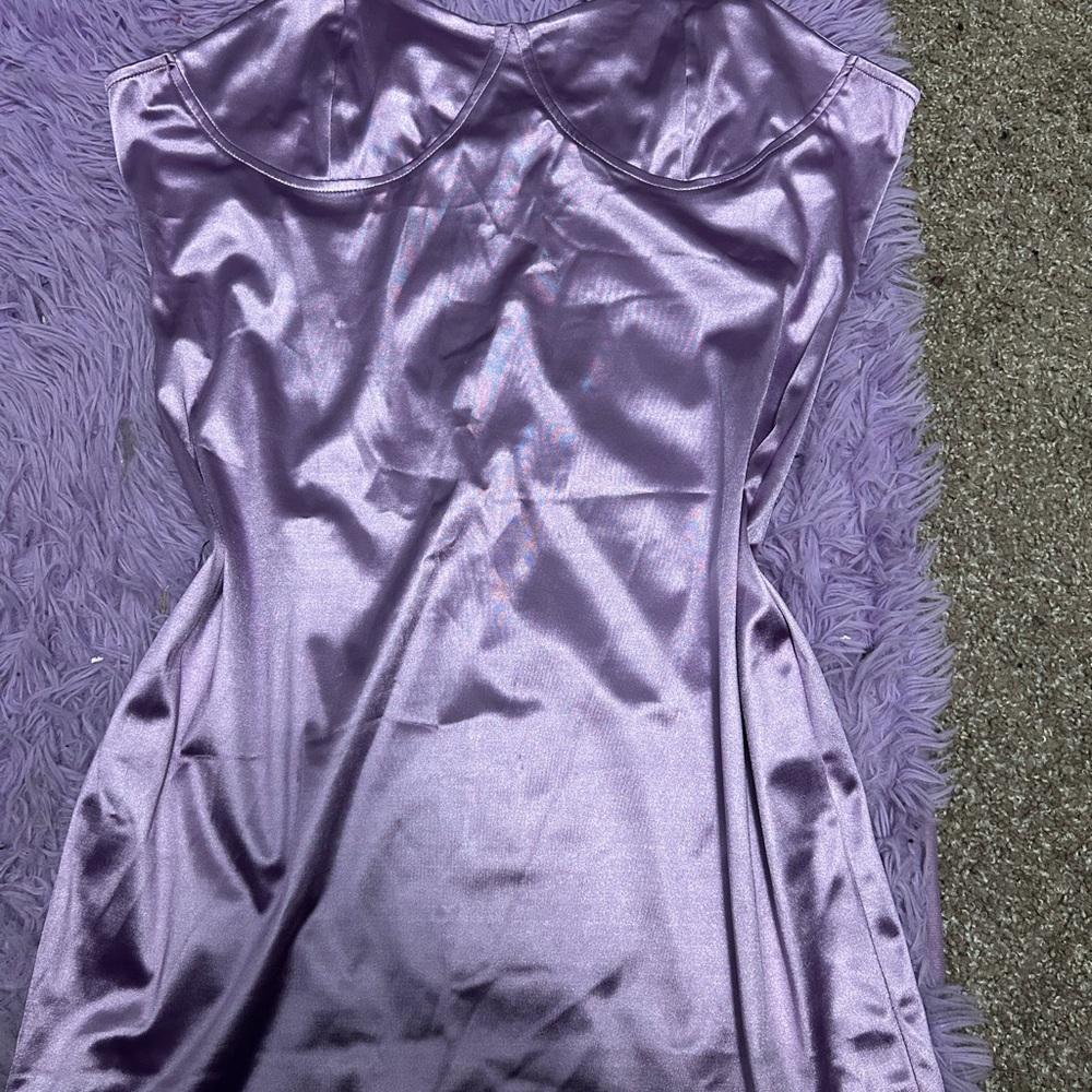 SHEIN Purple Satin Dress